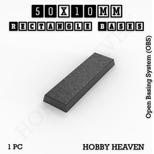 Rectangle Bases Range Sizes - 20x15mm to 75x25mm Small Sizes 3d Print Full Range Tabletop Games