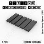 Rectangle Bases Range Sizes - 75x30mm to 125x40mm Medium Sizes 3d Print Full Range Tabletop Games