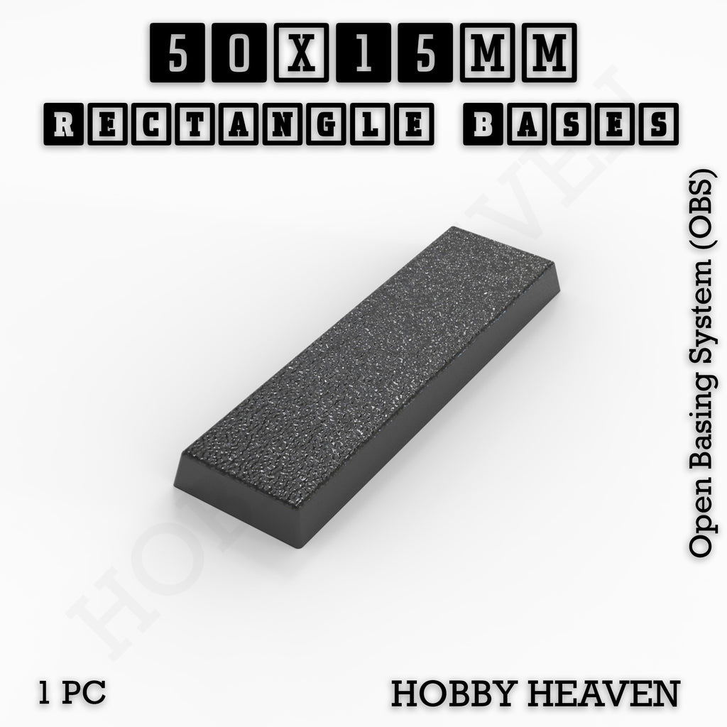 Rectangle Bases Range Sizes - 75x30mm to 125x40mm Medium Sizes 3d Print Full Range Tabletop Games