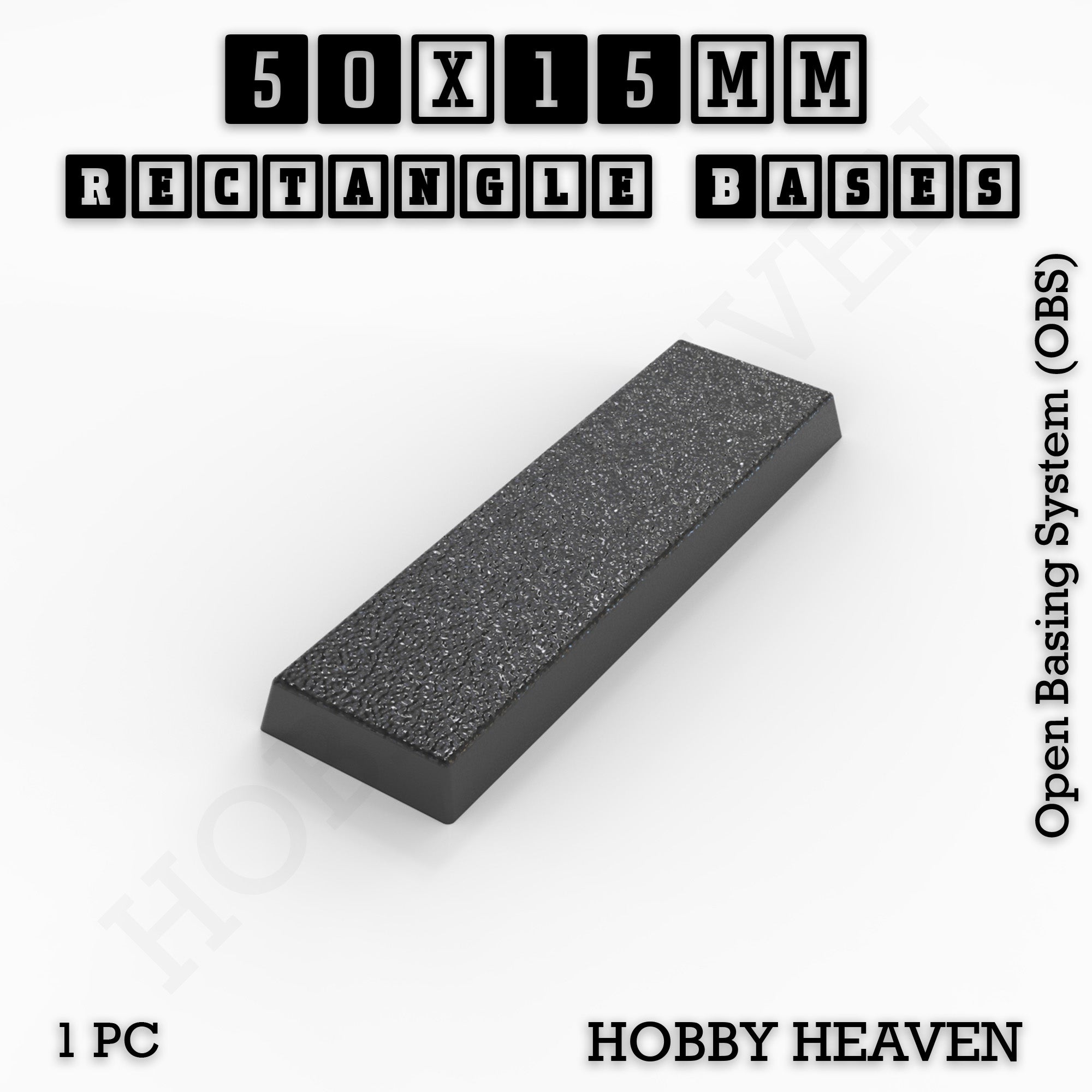Rectangle Bases Range Sizes - 75x30mm to 125x40mm Medium Sizes 3d Print Full Range Tabletop Games