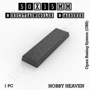 Rectangle Bases Range Sizes - 20x15mm to 75x25mm Small Sizes 3d Print Full Range Tabletop Games