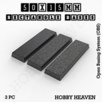 Rectangle Bases Range Sizes - 75x30mm to 125x40mm Medium Sizes 3d Print Full Range Tabletop Games