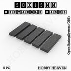 Rectangle Bases Range Sizes - 75x30mm to 125x40mm Medium Sizes 3d Print Full Range Tabletop Games