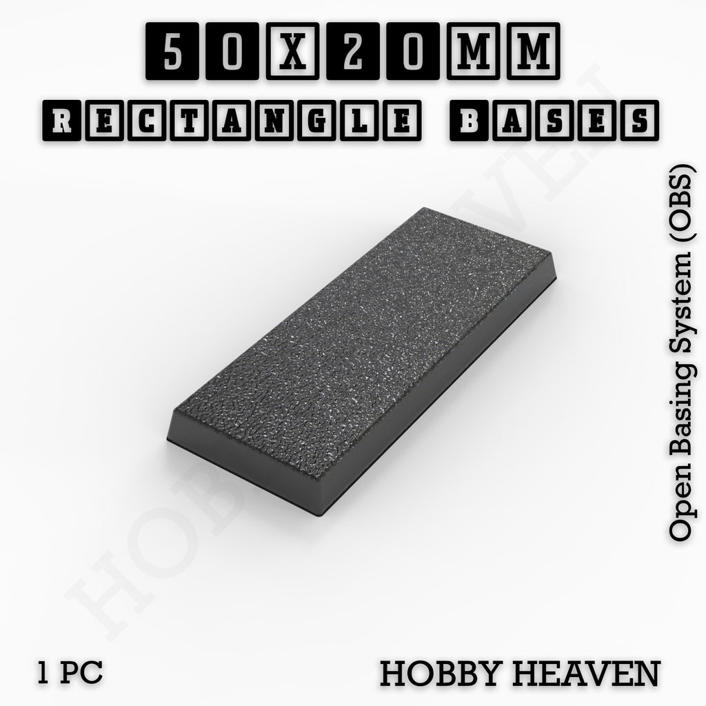 Rectangle Bases Range Sizes - 75x30mm to 125x40mm Medium Sizes 3d Print Full Range Tabletop Games