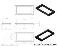 50x24 to 60x30mm Rectangle Bases Converters 3d Print - Hobby Heaven
