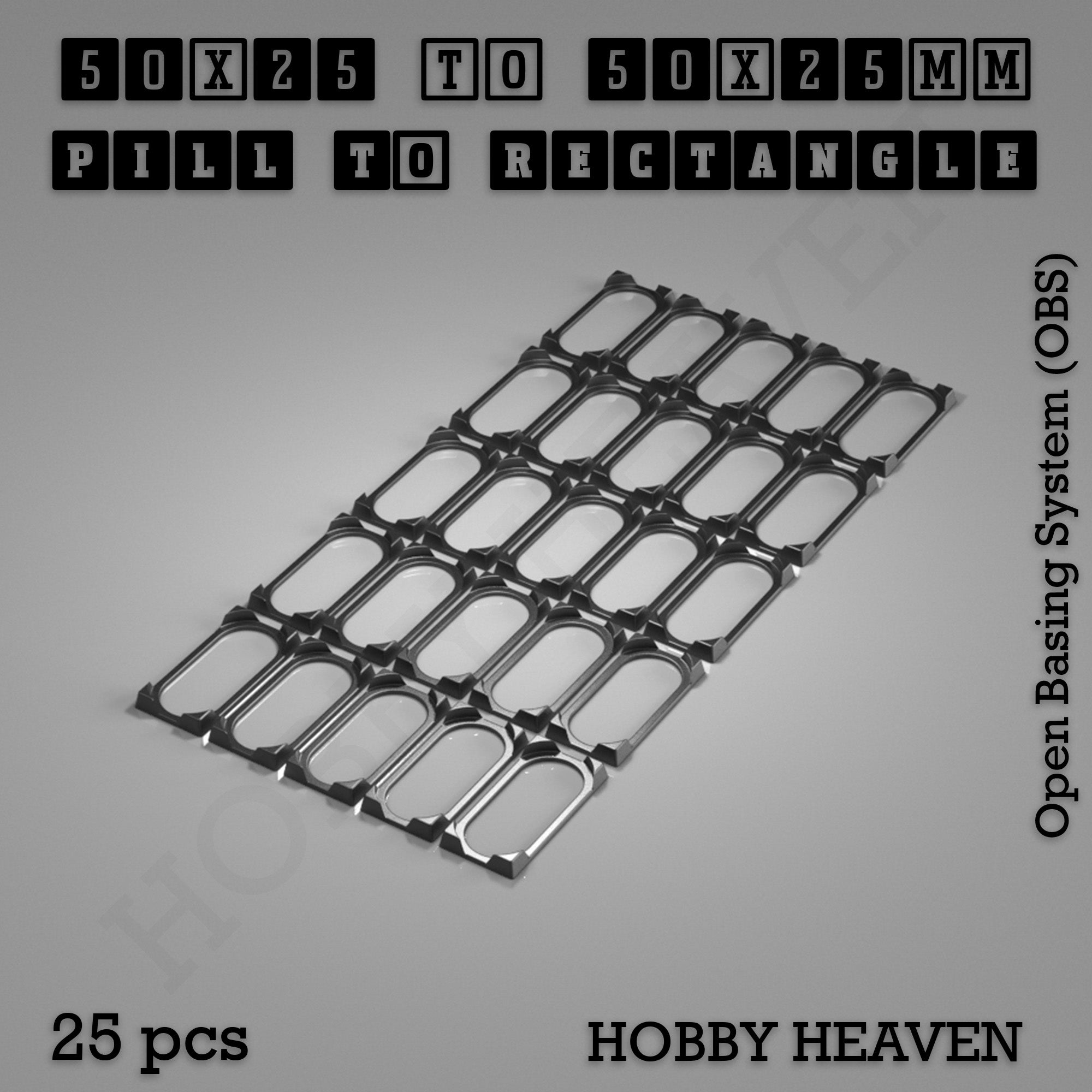 Wargaming Oval to Rectangle Base Converters – Tabletop Games | 3D Printed Tabletop Accessories