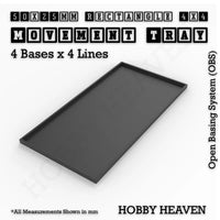 Square and Rectangle Movement Trays for Tabletop Games | Warhammer Compatible | Full Range
