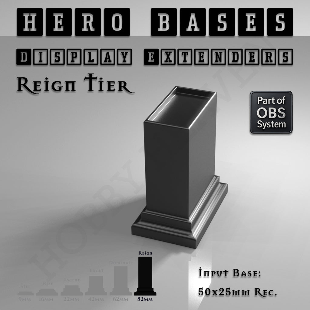 Open Basing System Hero Bases Display Extenders .stl Pack