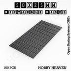 Rectangle Bases Range Sizes - 75x30mm to 125x40mm Medium Sizes 3d Print Full Range Tabletop Games