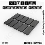 Rectangle Bases Range Sizes - 75x30mm to 125x40mm Medium Sizes 3d Print Full Range Tabletop Games