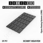 Rectangle Bases Range Sizes - 75x30mm to 125x40mm Medium Sizes 3d Print Full Range Tabletop Games