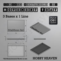 Rectangle Movement Trays | Cavalry & Monsters | 50×25-100×60mm | OBS System
