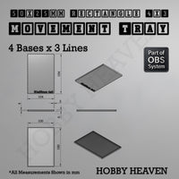 Rectangle Movement Trays | Cavalry & Monsters | 50×25-100×60mm | OBS System