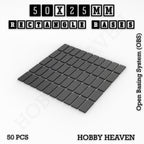 Rectangle Bases Range Sizes - 75x30mm to 125x40mm Medium Sizes 3d Print Full Range Tabletop Games