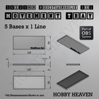 Rectangle Movement Trays | Cavalry & Monsters | 50×25-100×60mm | OBS System