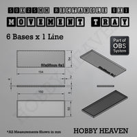 Rectangle Movement Trays | Cavalry & Monsters | 50×25-100×60mm | OBS System
