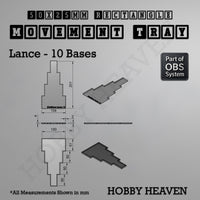 Rectangle Movement Trays | Cavalry & Monsters | 50×25-100×60mm | OBS System