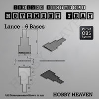 Rectangle Movement Trays | Cavalry & Monsters | 50×25-100×60mm | OBS System