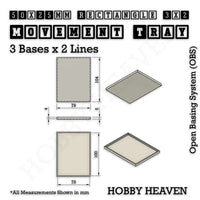 Square and Rectangle Movement Trays for Tabletop Games | Warhammer Compatible | Full Range
