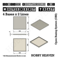 Square and Rectangle Movement Trays for Tabletop Games | Warhammer Compatible | Full Range
