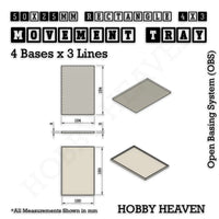 Square and Rectangle Movement Trays for Tabletop Games | Warhammer Compatible | Full Range
