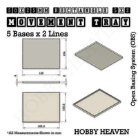 Square and Rectangle Movement Trays for Tabletop Games | Warhammer Compatible | Full Range
