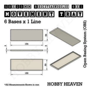 Square and Rectangle Movement Trays for Tabletop Games | Warhammer Compatible | Full Range