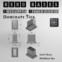 Hero Bases Display Extenders | Squares and Rectangles | Convert Gaming Bases to Display Bases & Plinths
