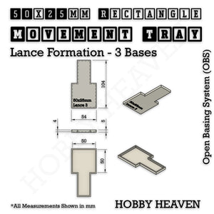 Square and Rectangle Movement Trays for Tabletop Games | Warhammer Compatible | Full Range