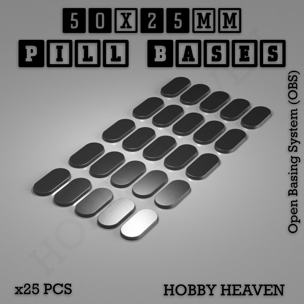 Pill Bases Range - 3d Print Full Range Tabletop Games