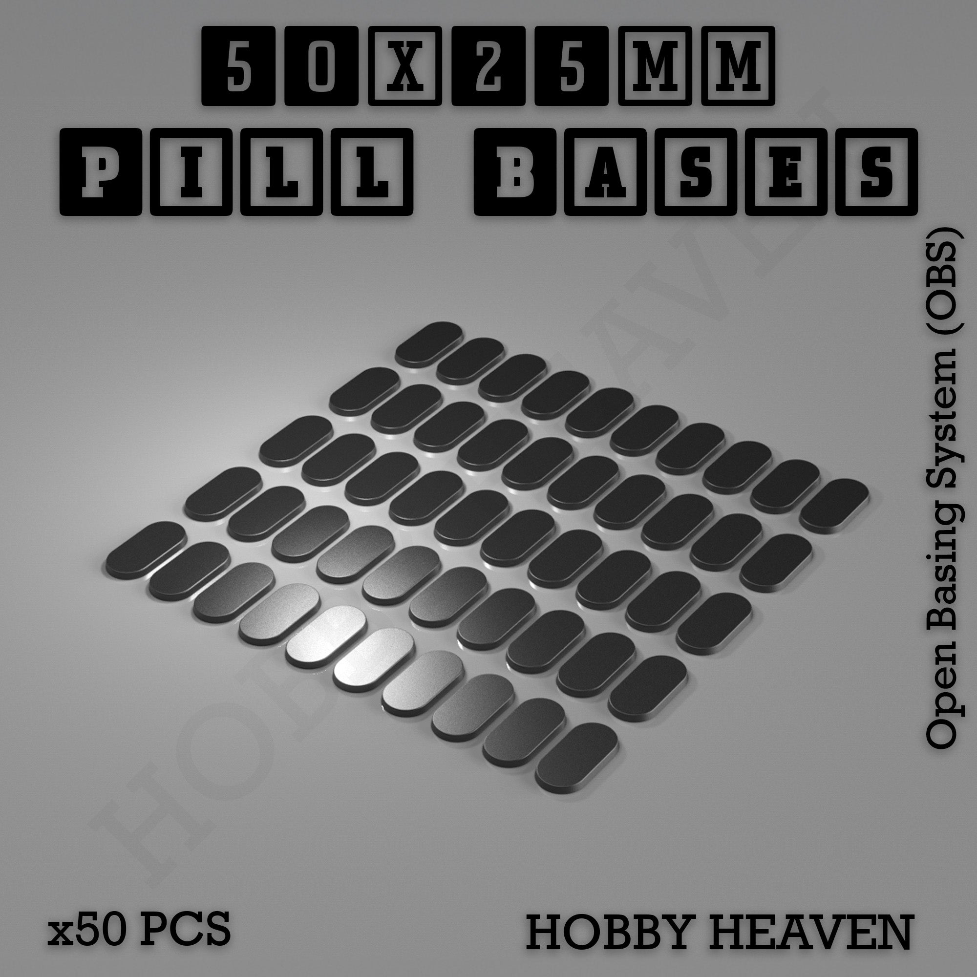 Pill Bases Range - 3d Print Full Range Tabletop Games