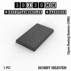 Rectangle Bases Range Sizes - 75x30mm to 125x40mm Medium Sizes 3d Print Full Range Tabletop Games