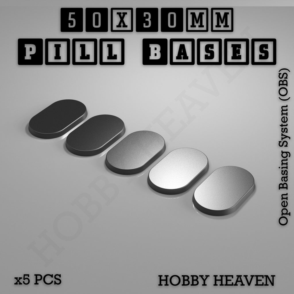 Pill Bases Range - 3d Print Full Range Tabletop Games