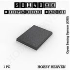 Rectangle Bases Range Sizes - 75x30mm to 125x40mm Medium Sizes 3d Print Full Range Tabletop Games