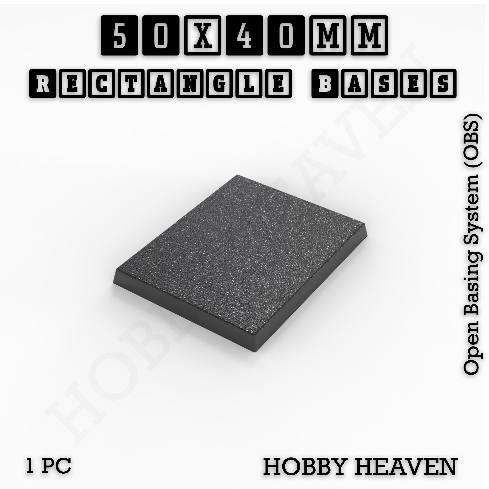 Rectangle Bases Range Sizes - 75x30mm to 125x40mm Medium Sizes 3d Print Full Range Tabletop Games