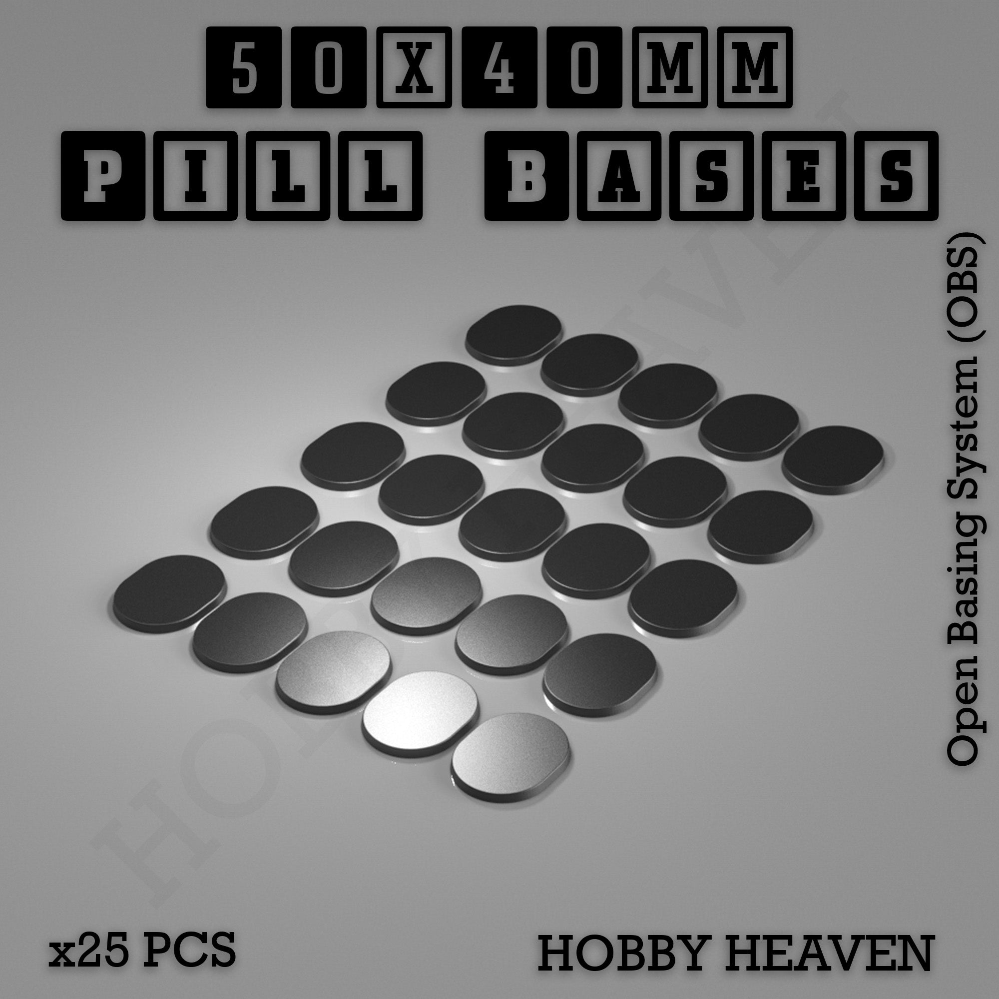 Pill Bases Range - 3d Print Full Range Tabletop Games