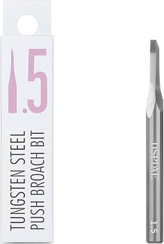 ZPB 1.5 mm push broach bit beside its retail box