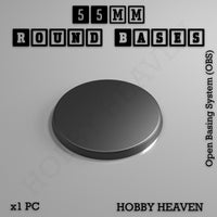 55mm Round Textured Bases 3d Printed Infinty Compatible
