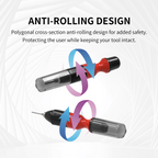 PT-HD anti-rolling polygonal cross-section shown with and without cap attached