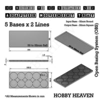 Round to Square Movement Trays Adapters for Tabletop Games
