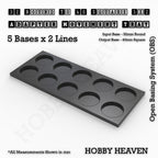 Round to Square Movement Trays Adapters for Tabletop Games