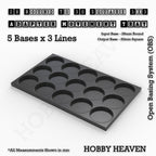 Round to Square Movement Trays Adapters for Tabletop Games