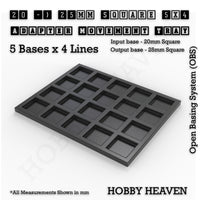 Square and Rectangle Movement Trays Adapters for Tabletop Games
