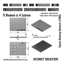 Round to Square Movement Trays Adapters for Tabletop Games
