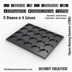 Round to Square Movement Trays Adapters for Tabletop Games