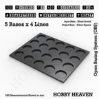 Round to Square Movement Trays Adapters for Tabletop Games