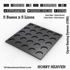 Round to Square Movement Trays Adapters for Tabletop Games