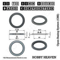 Round Bases Size Converters Round to Round 3d Print Full Range
