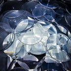 60mm clear flying bases compatible with polycarbonate flying stems for wargaming miniatures