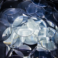 60mm clear flying bases compatible with polycarbonate flying stems for wargaming miniatures
